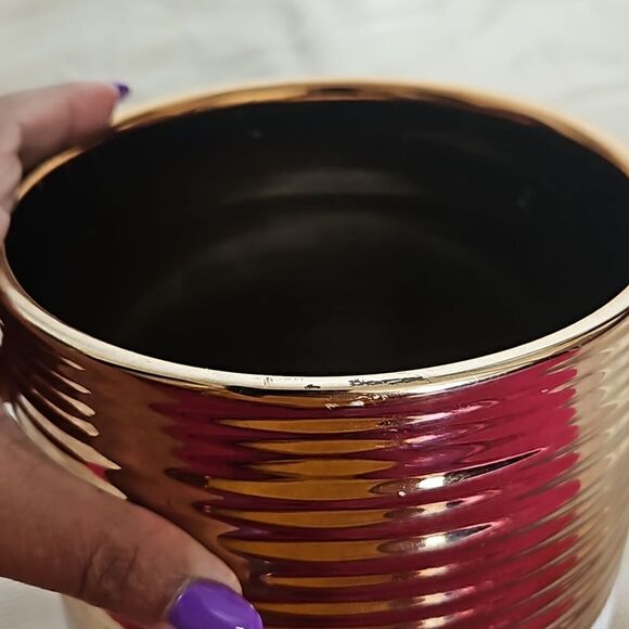 Ceramic Vase Rose Gold/ White 7×7 - Picture 16 of 16